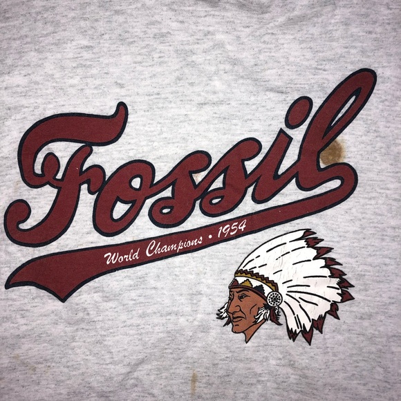 Vintage FOSSIL Brand Indian Head T Shirt - Picture 2 of 8